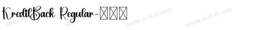 KreditBack Regular字体转换